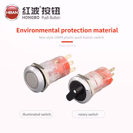 IP67 16mm Metal Momentary Electrical Mini Reset Micro Push Button Switch