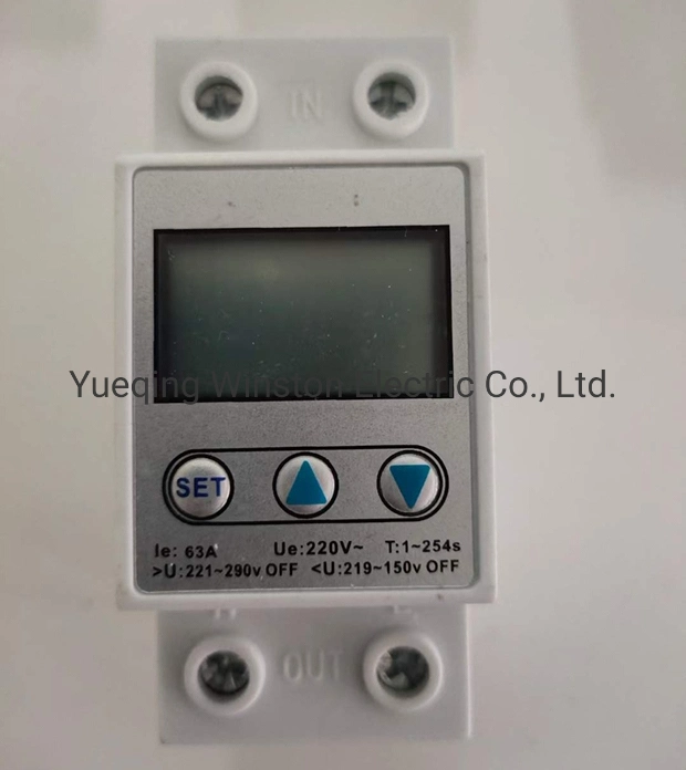 Wd-A63 16A 20A 25A 32A 40A 50A 63A Digital Self-Resetting Under and Over Voltage Protector