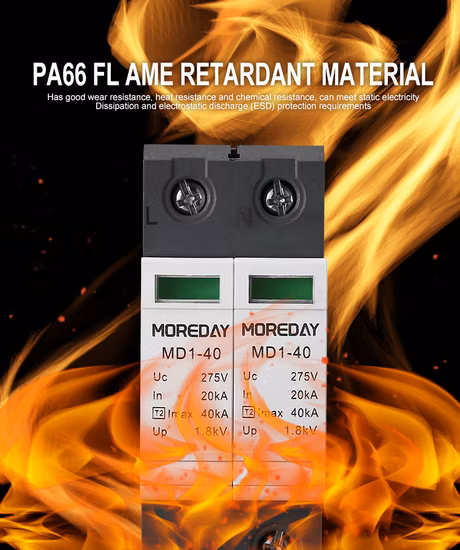 Dispositivo di protezione contro le sovratensioni SPD 1p+N monofase unipolare L+N 220V 48V AC DC 10ka 20ka 40ka UK